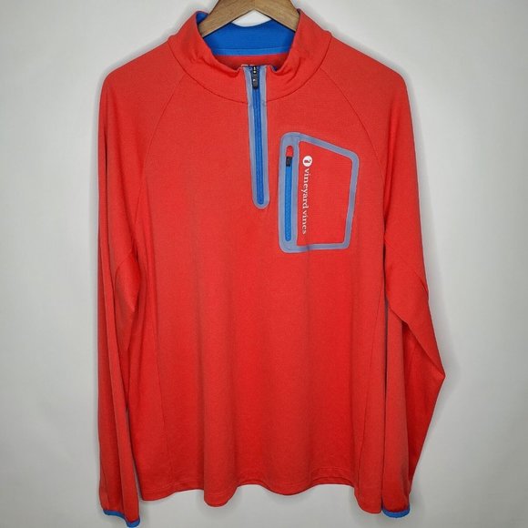 Vineyard Vines Other - Vineyard Vines Mens 1/4 Zip Performance Long Sleeve Shirt Size L Wicking Active